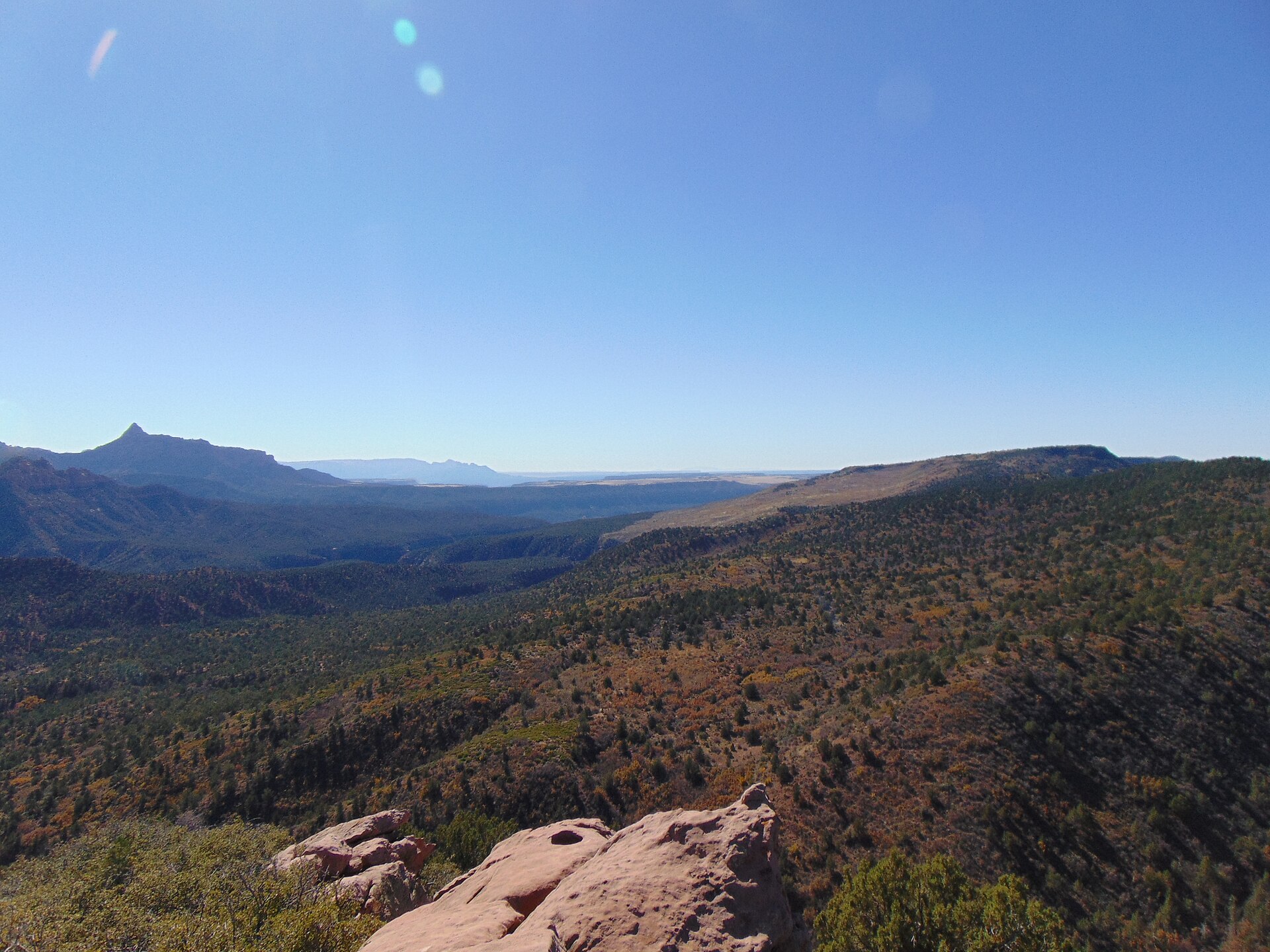 kolob canyons Timber Creek Overlook Trail — panoramic view south across the finger canyons