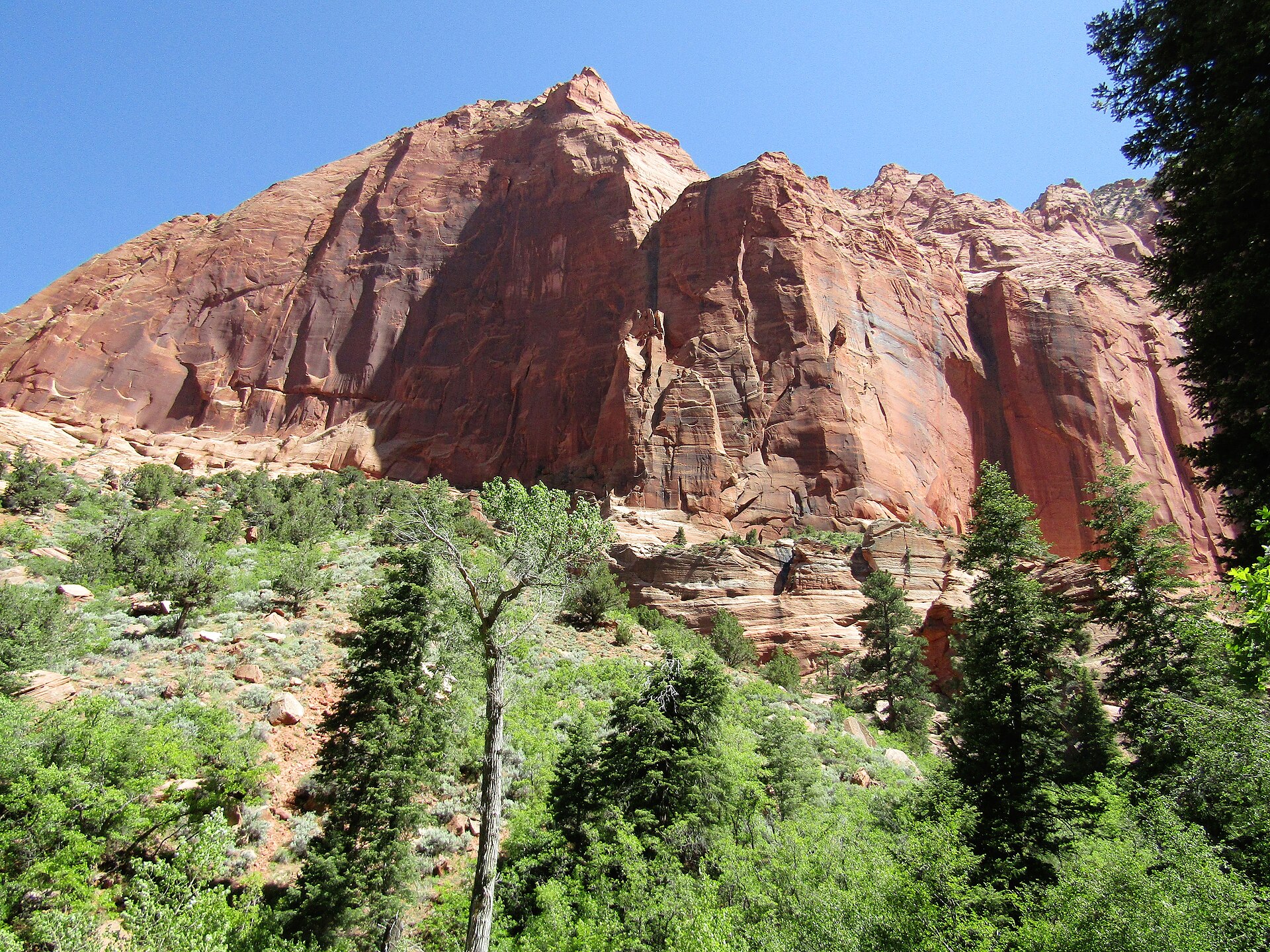 kolob canyons viewpoint — 2,000-foot cliff walls at the end of the scenic drive in Zion National Park