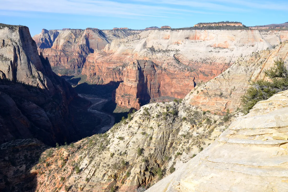 Zion Canyon and its river viewed from Observation Point